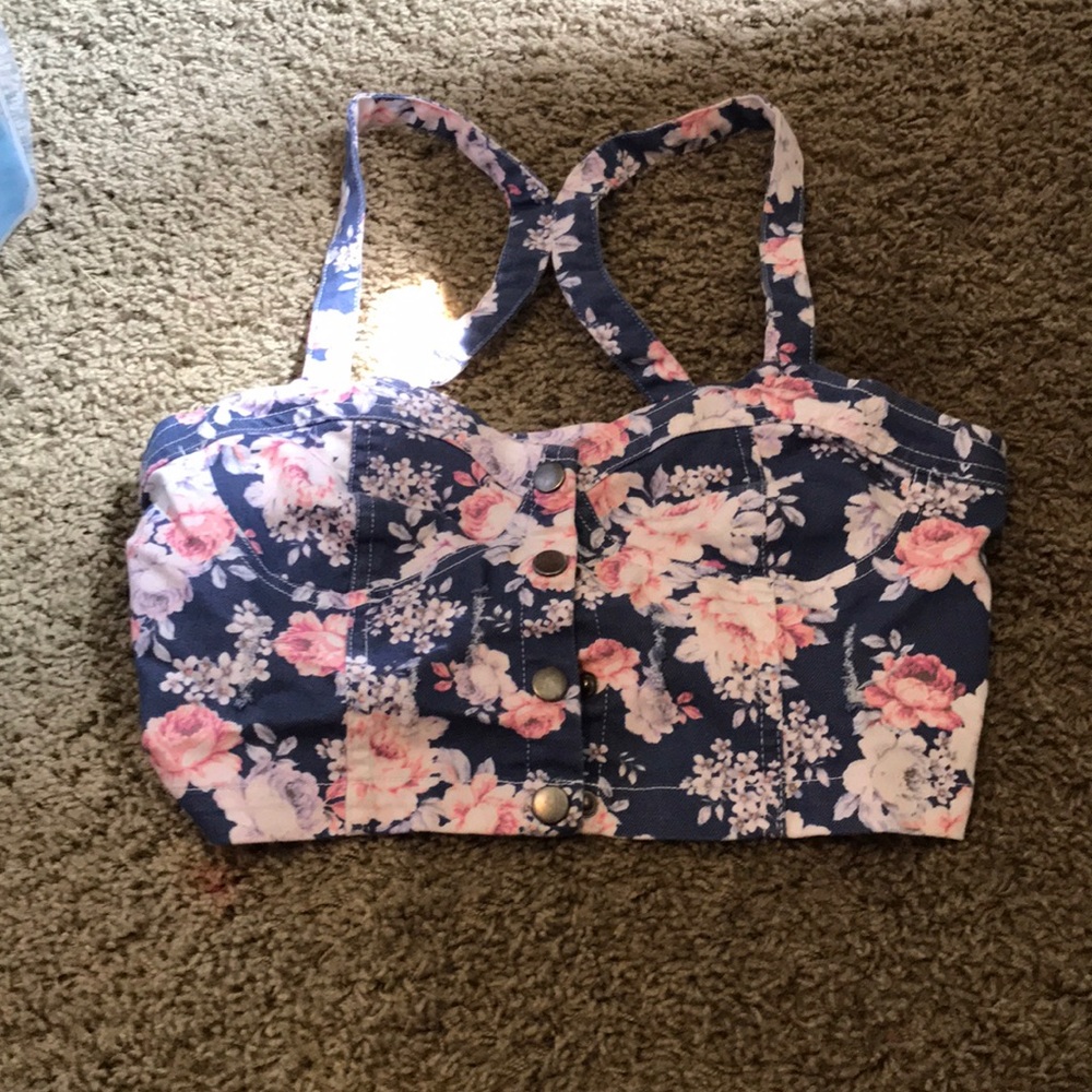 Floral Denim top